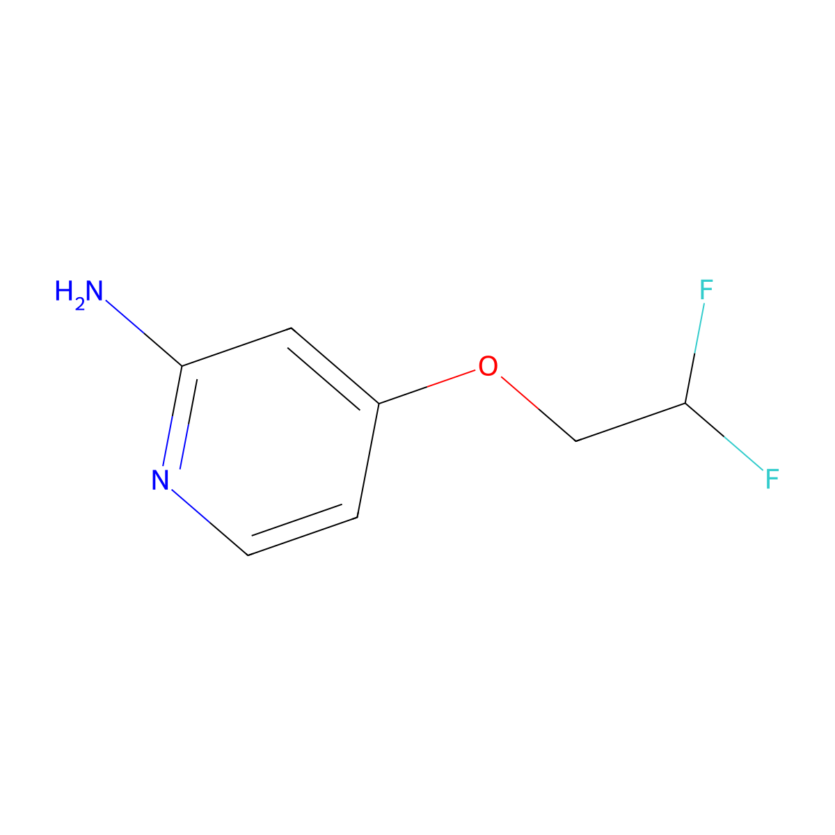 4-(2,2-Difluoroethoxy)pyridin-2-amine molecular structure, CAS 1566071-01-9