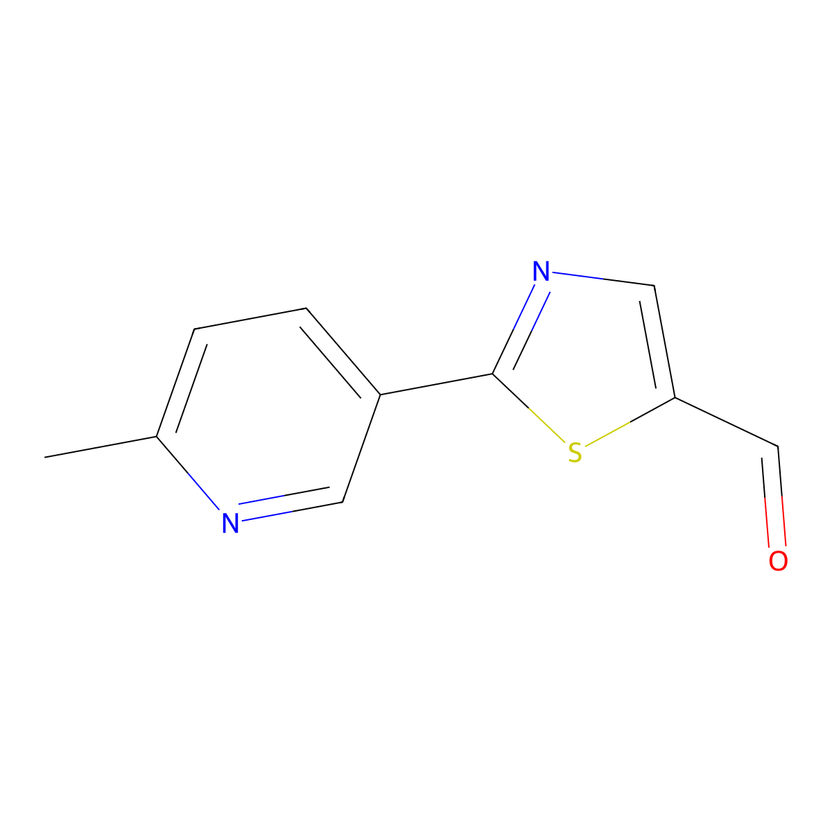 2-(6-Methylpyridin-3-yl)thiazole-5-carbaldehyde molecular structure, CAS 1566079-72-8