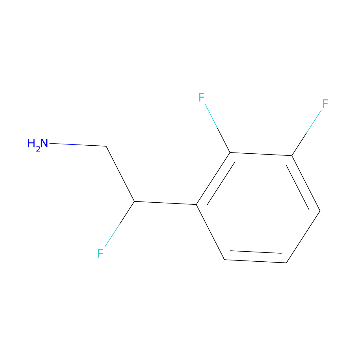 2-(2,3-Difluorophenyl)-2-fluoroethan-1-amine molecular structure, CAS 1566083-58-6
