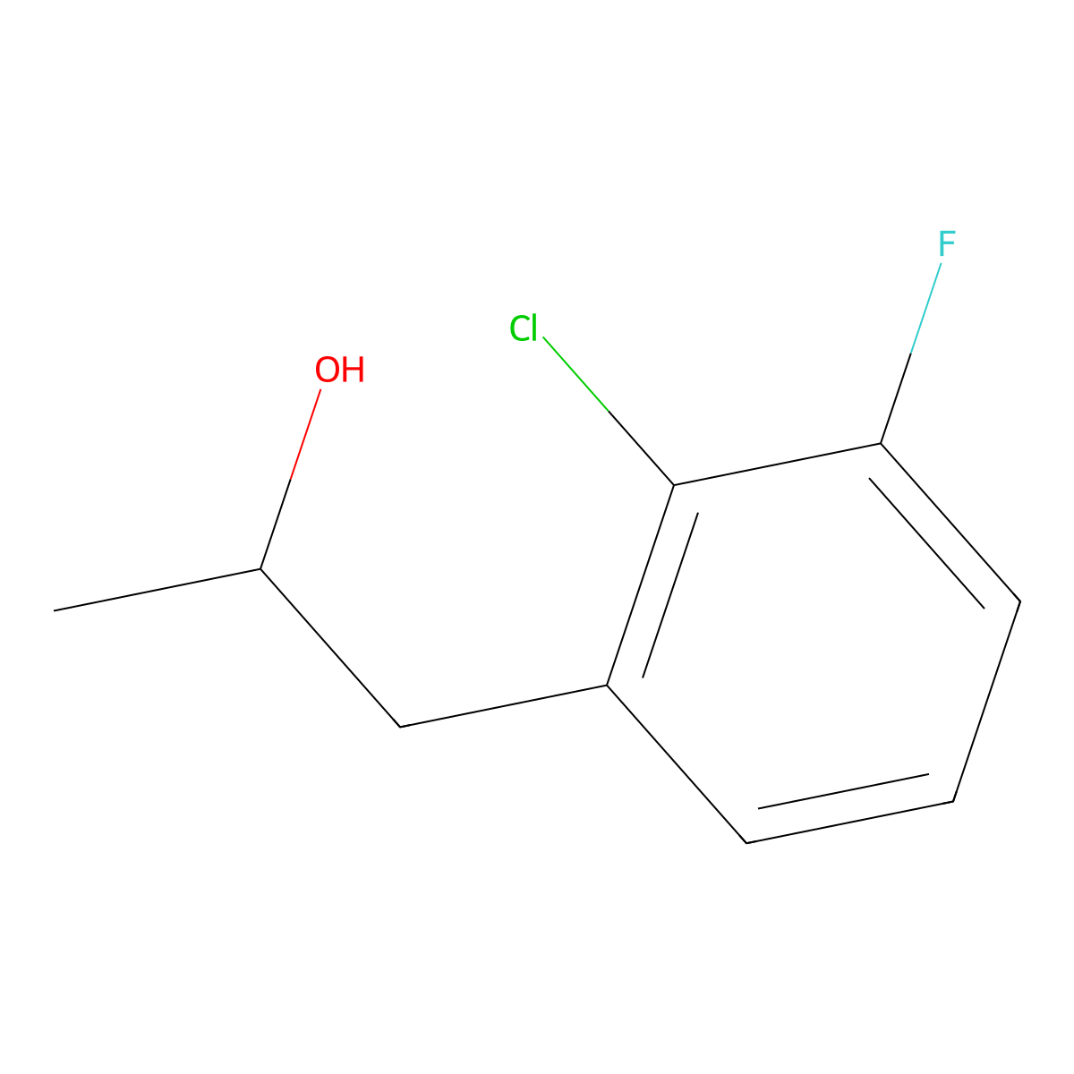 1-(2-Chloro-3-fluorophenyl)propan-2-ol molecular structure, CAS 1566110-59-5