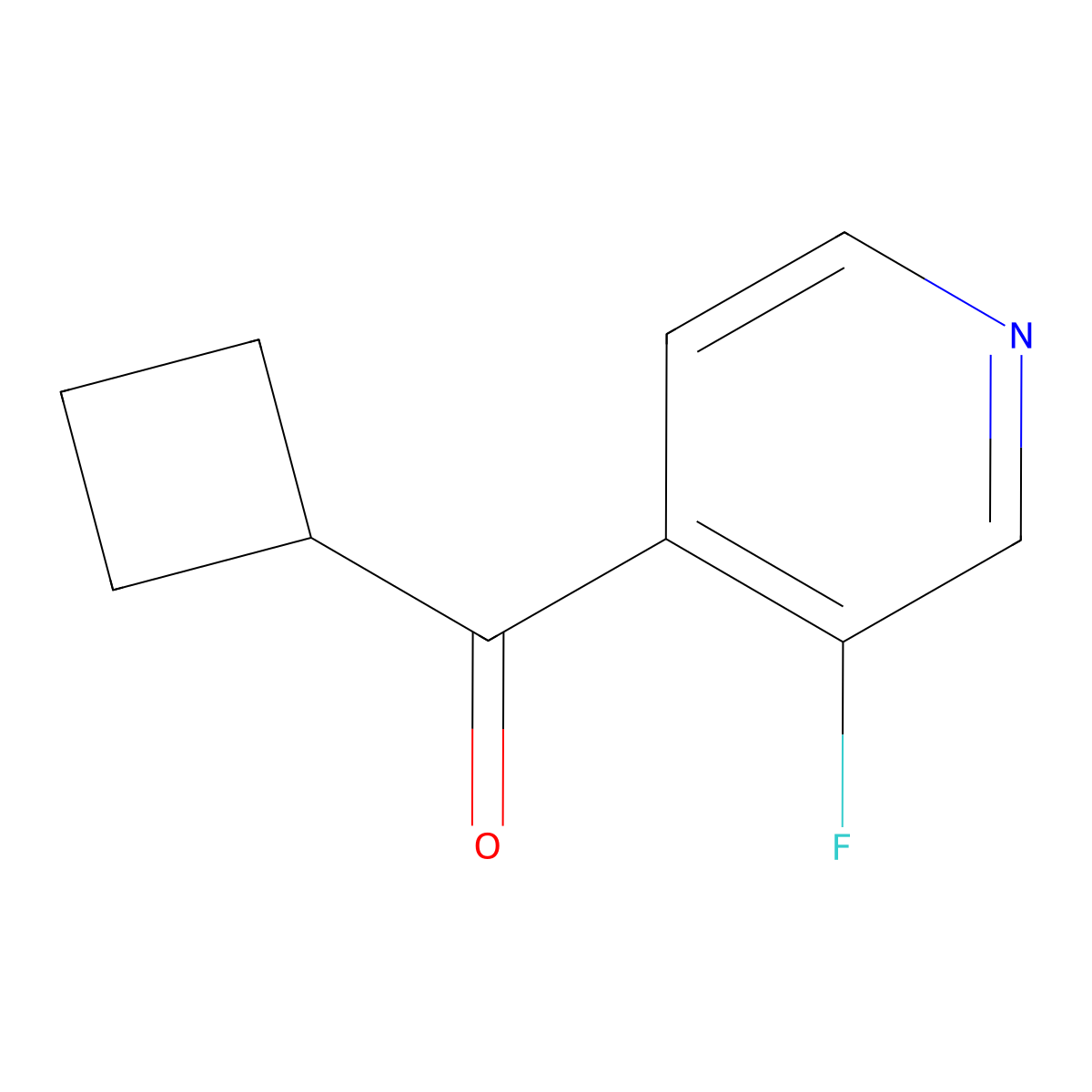 Cyclobutyl(3-fluoropyridin-4-yl)methanone molecular structure, CAS 1566112-63-7