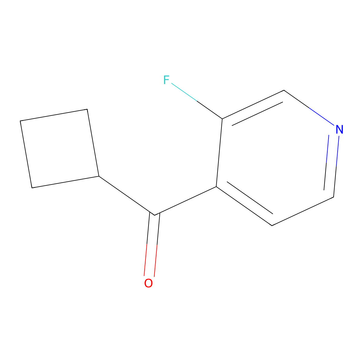 Cyclobutyl(3-fluoropyridin-4-yl)methanone molecular structure, CAS 1566112-63-7