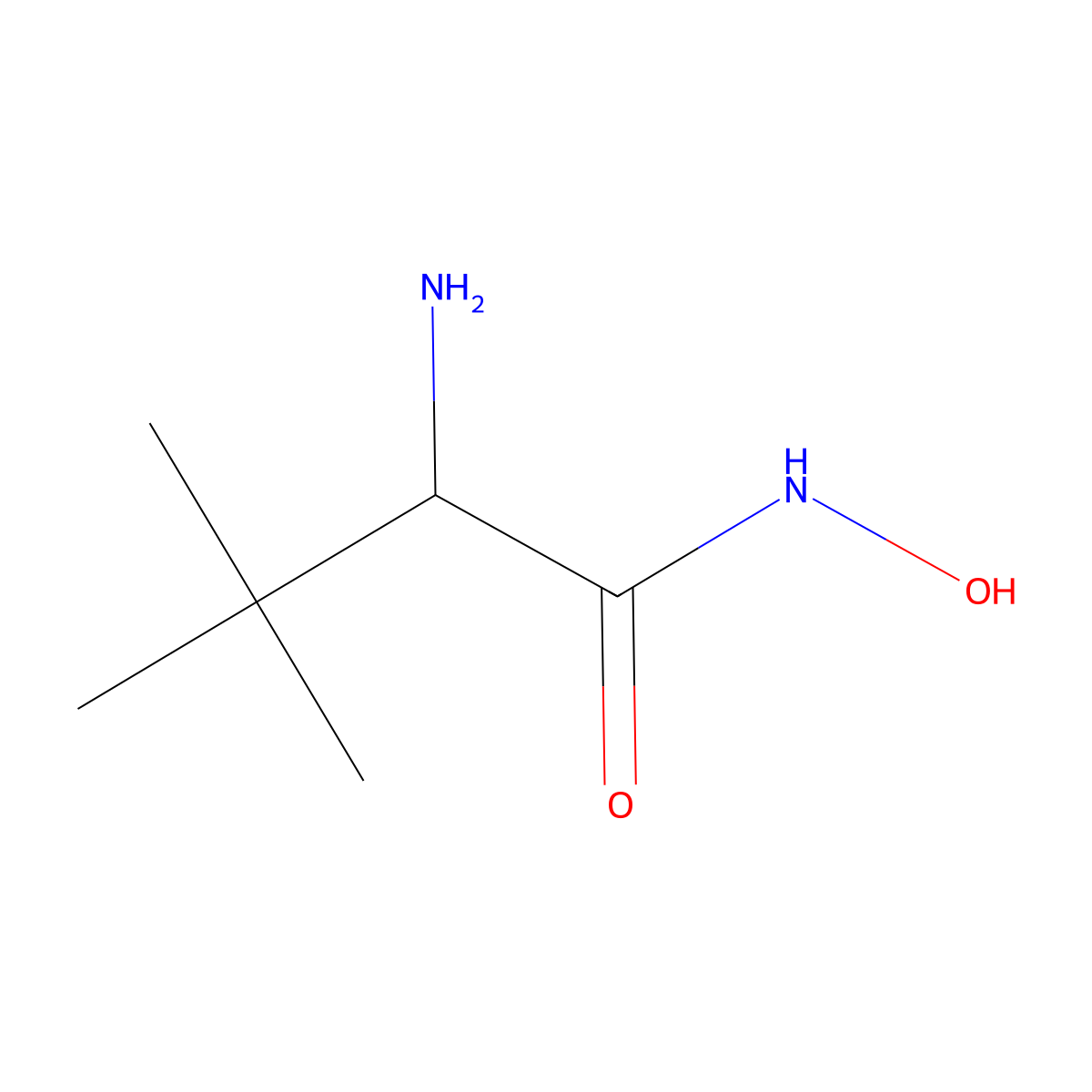 2-amino-N-hydroxy-3,3-dimethylbutanamide molecular structure, CAS 1566119-26-3