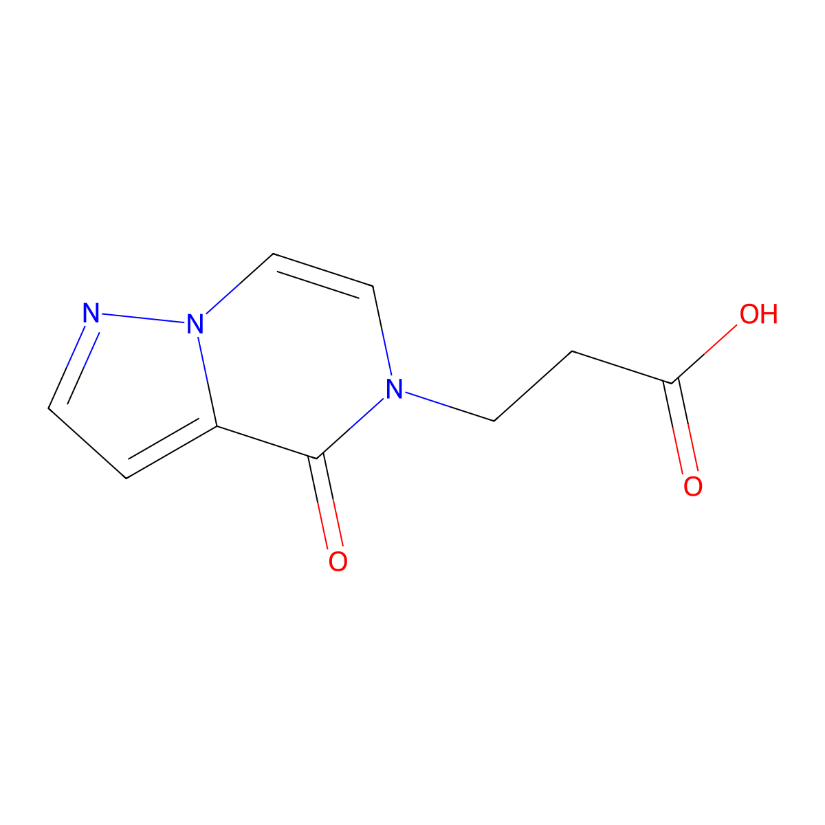 3-(4-Oxopyrazolo[1,5-a]pyrazin-5(4H)-yl)propanoic acid molecular structure, CAS 1566119-40-1