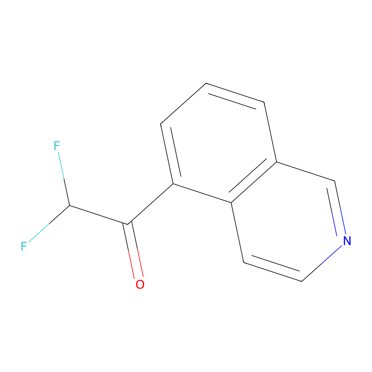2,2-Difluoro-1-(isoquinolin-5-yl)ethan-1-one molecular structure, CAS 1566124-89-7