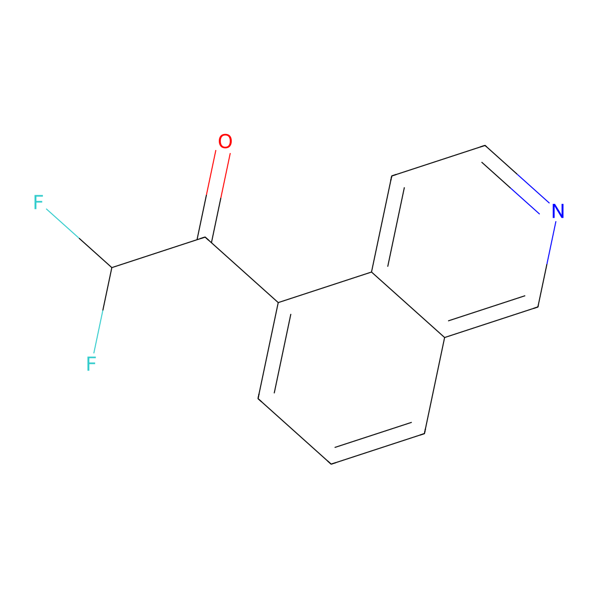 2,2-Difluoro-1-(isoquinolin-5-yl)ethan-1-one molecular structure, CAS 1566124-89-7