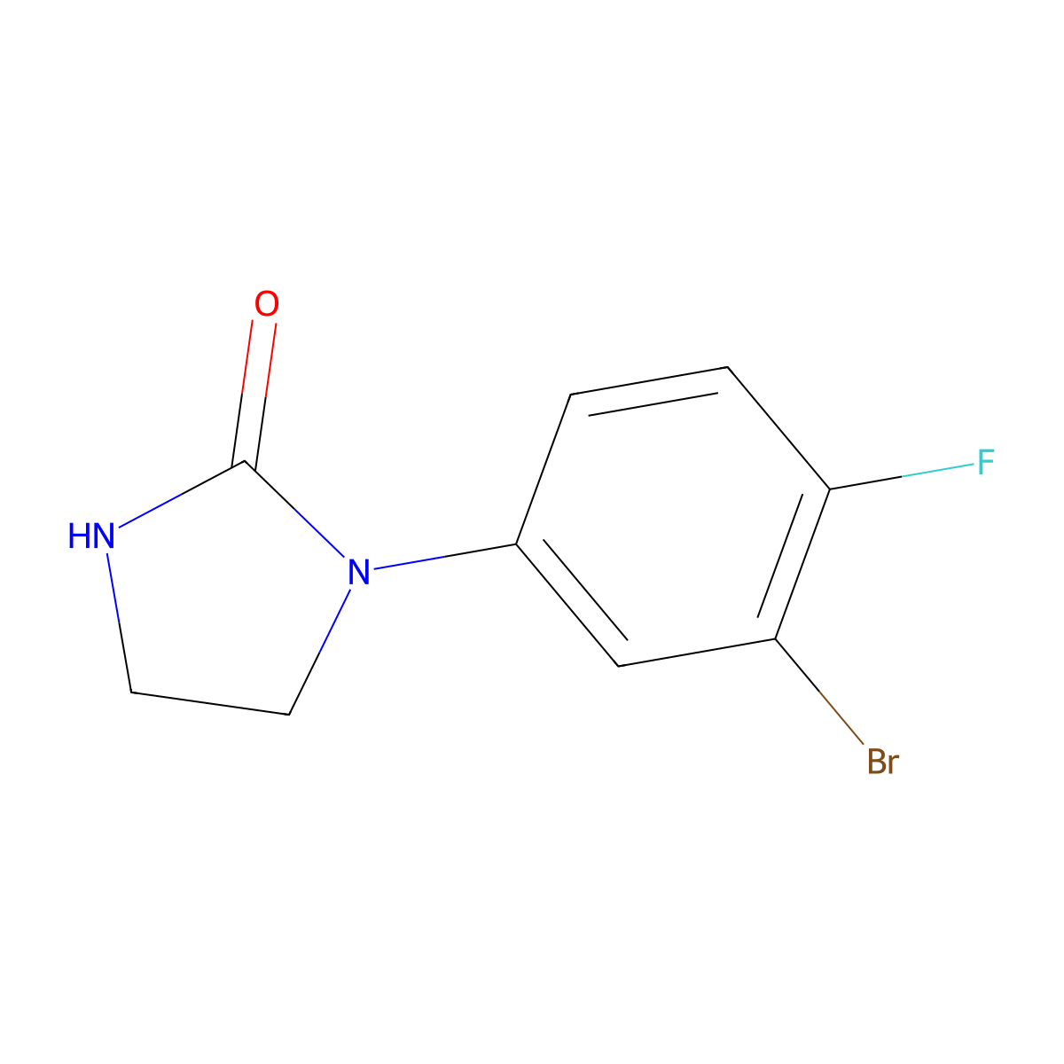 1-(3-Bromo-4-fluoro-phenyl)imidazolidin-2-one molecular structure, CAS 1566125-49-2