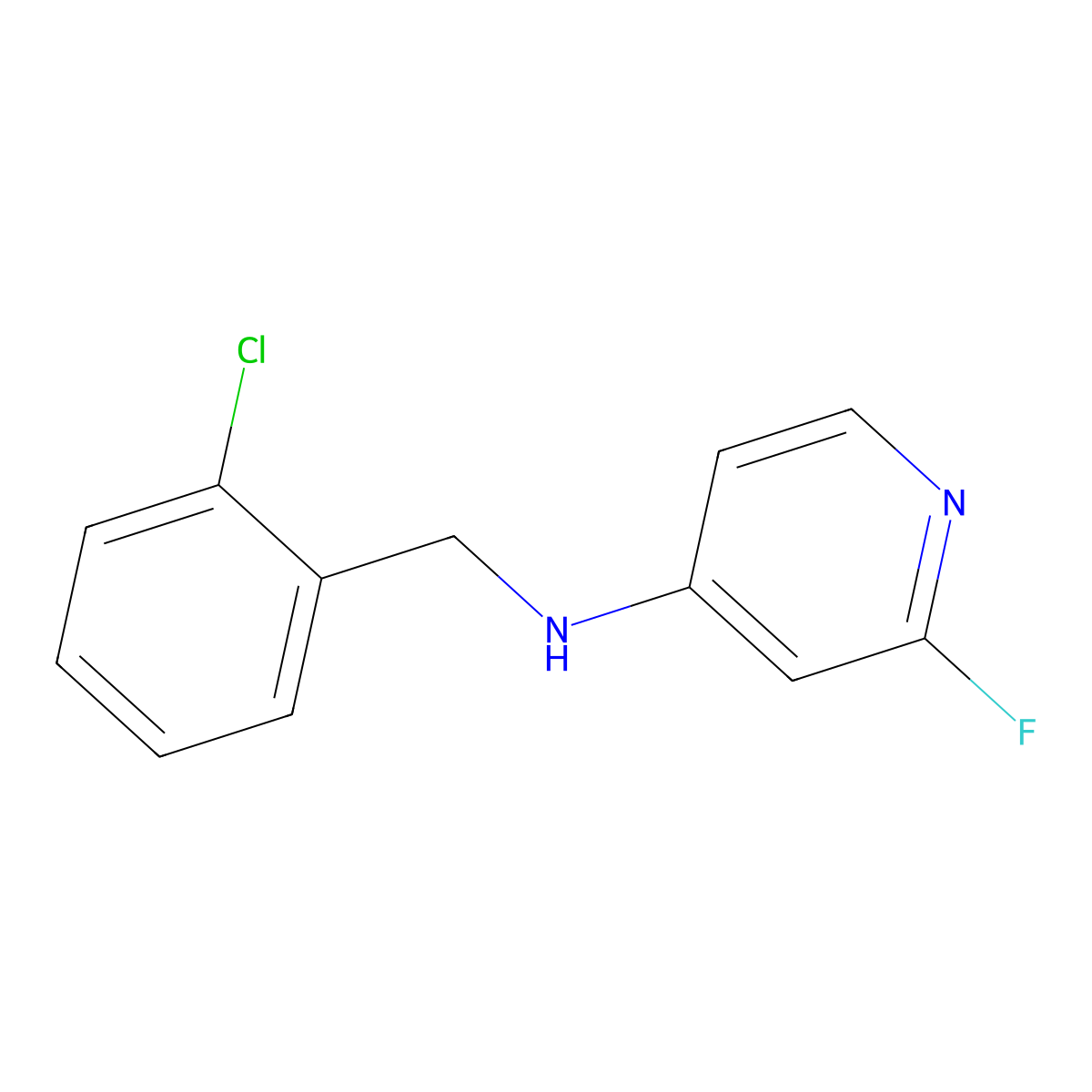N-(2-Chlorobenzyl)-2-fluoropyridin-4-amine molecular structure, CAS 1566127-49-8
