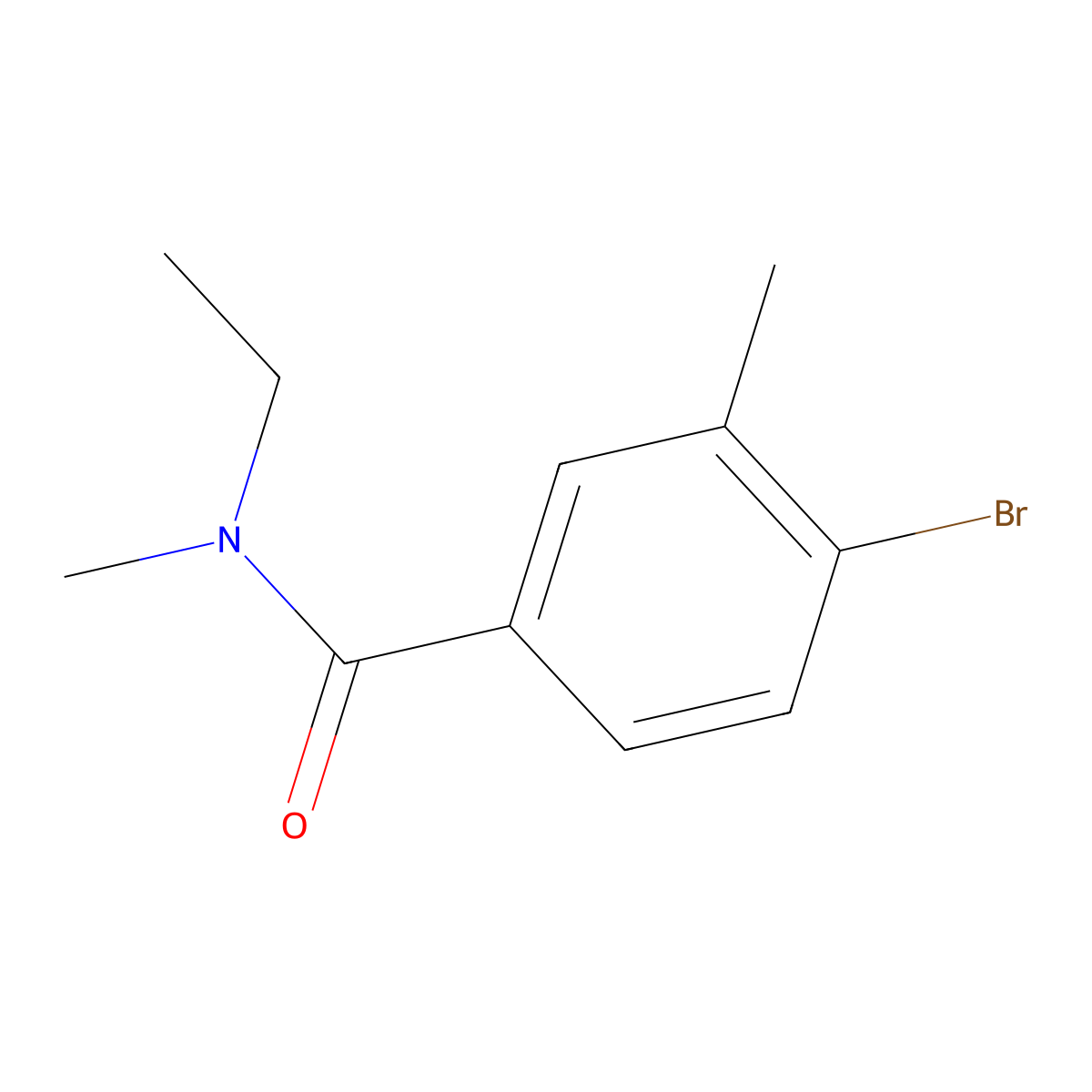 4-Bromo-N-ethyl-N,3-dimethylbenzamide molecular structure, CAS 1566146-25-5
