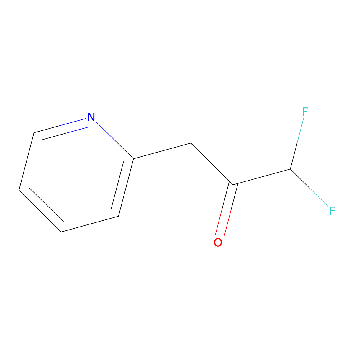 1,1-Difluoro-3-(pyridin-2-yl)propan-2-one molecular structure, CAS 1566148-30-8
