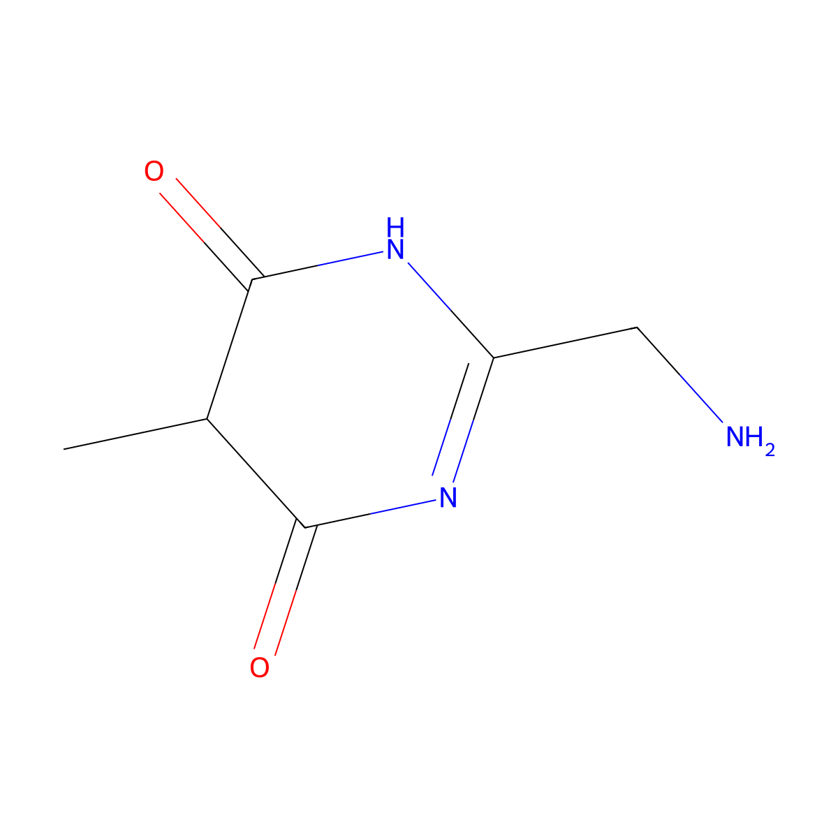 2-(Aminomethyl)-5-methylpyrimidine-4,6(1H,5H)-dione molecular structure, CAS 1566150-00-2