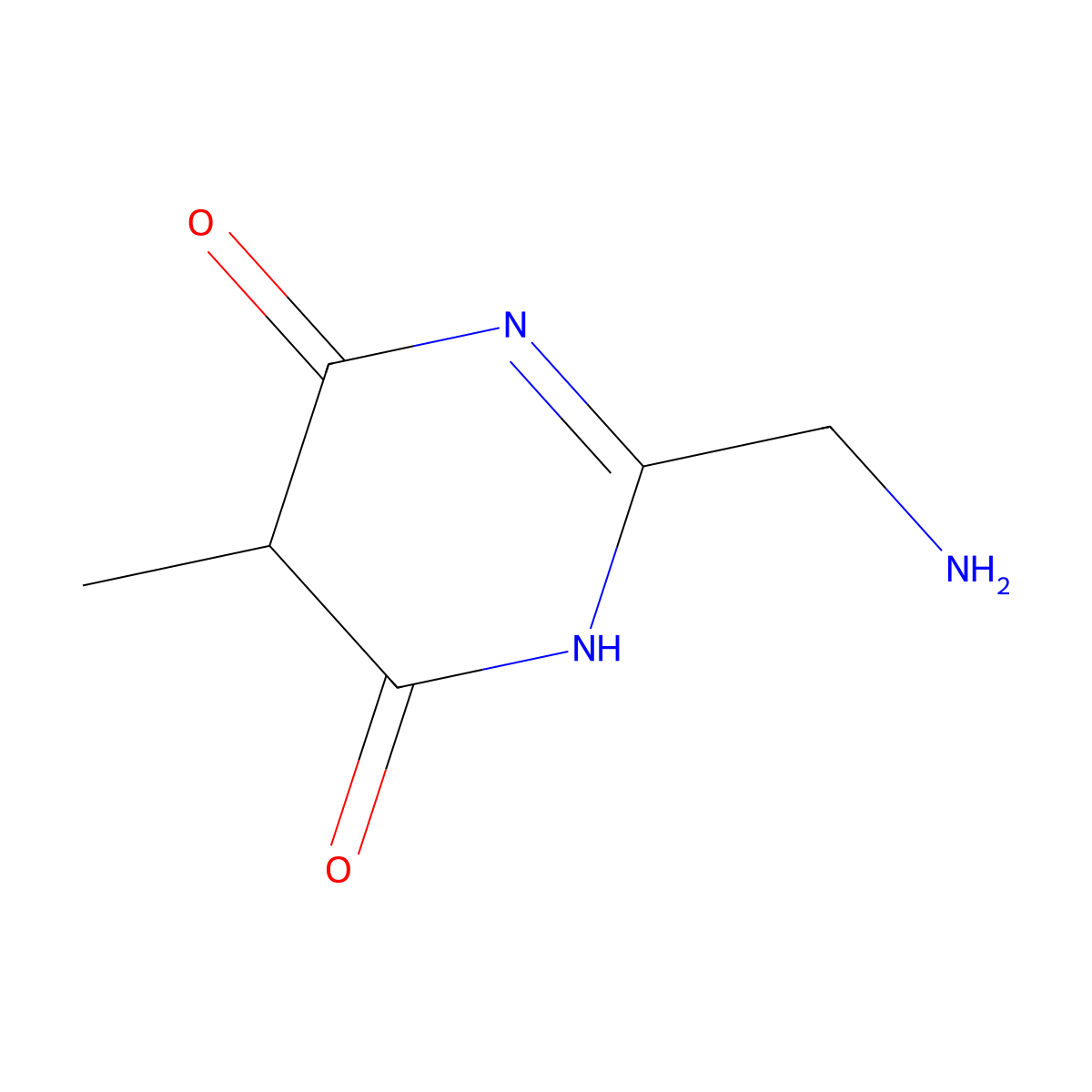 2-(Aminomethyl)-5-methylpyrimidine-4,6(1H,5H)-dione molecular structure, CAS 1566150-00-2