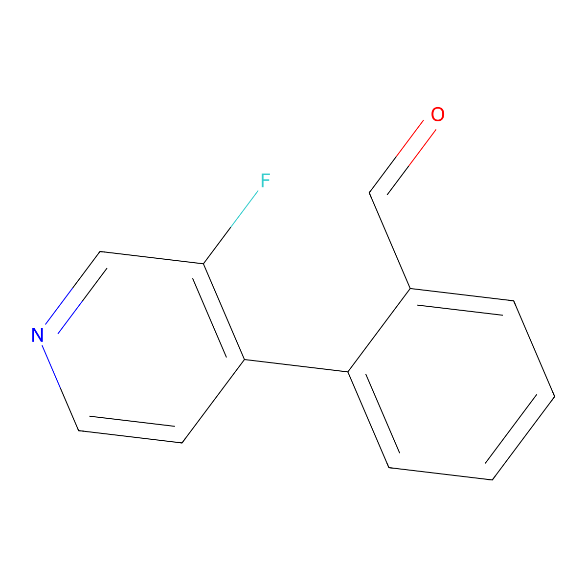 2-(3-Fluoropyridin-4-yl)benzaldehyde molecular structure, CAS 1566164-31-5