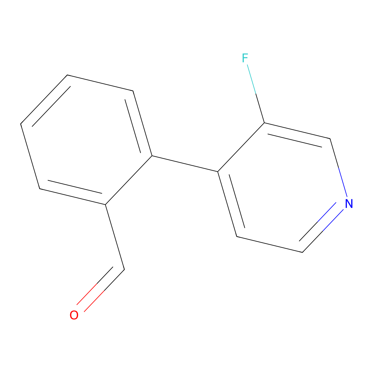 2-(3-Fluoropyridin-4-yl)benzaldehyde molecular structure, CAS 1566164-31-5