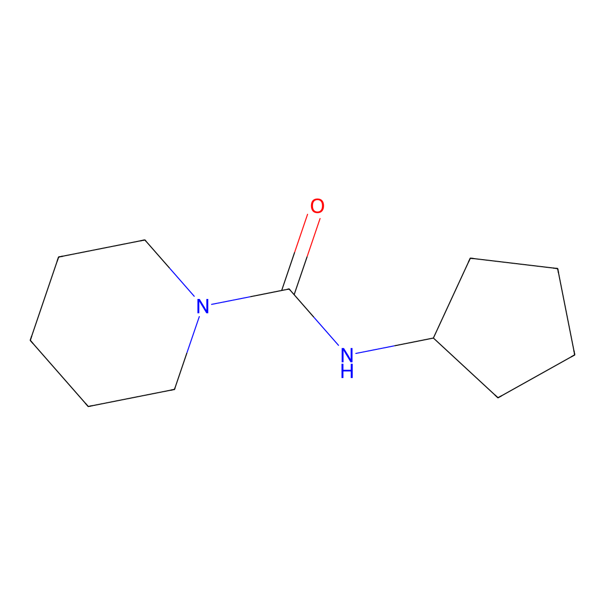 N-cyclopentylpiperidine-1-carboxamide molecular structure, CAS 1566168-99-7