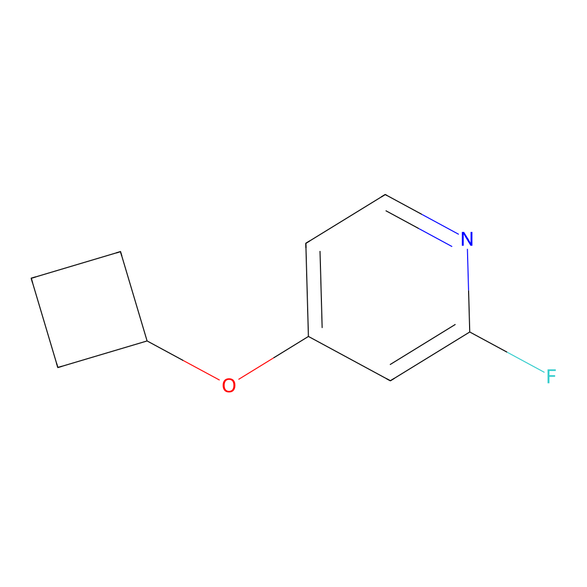 4-Cyclobutoxy-2-fluoropyridine molecular structure, CAS 1566188-16-6
