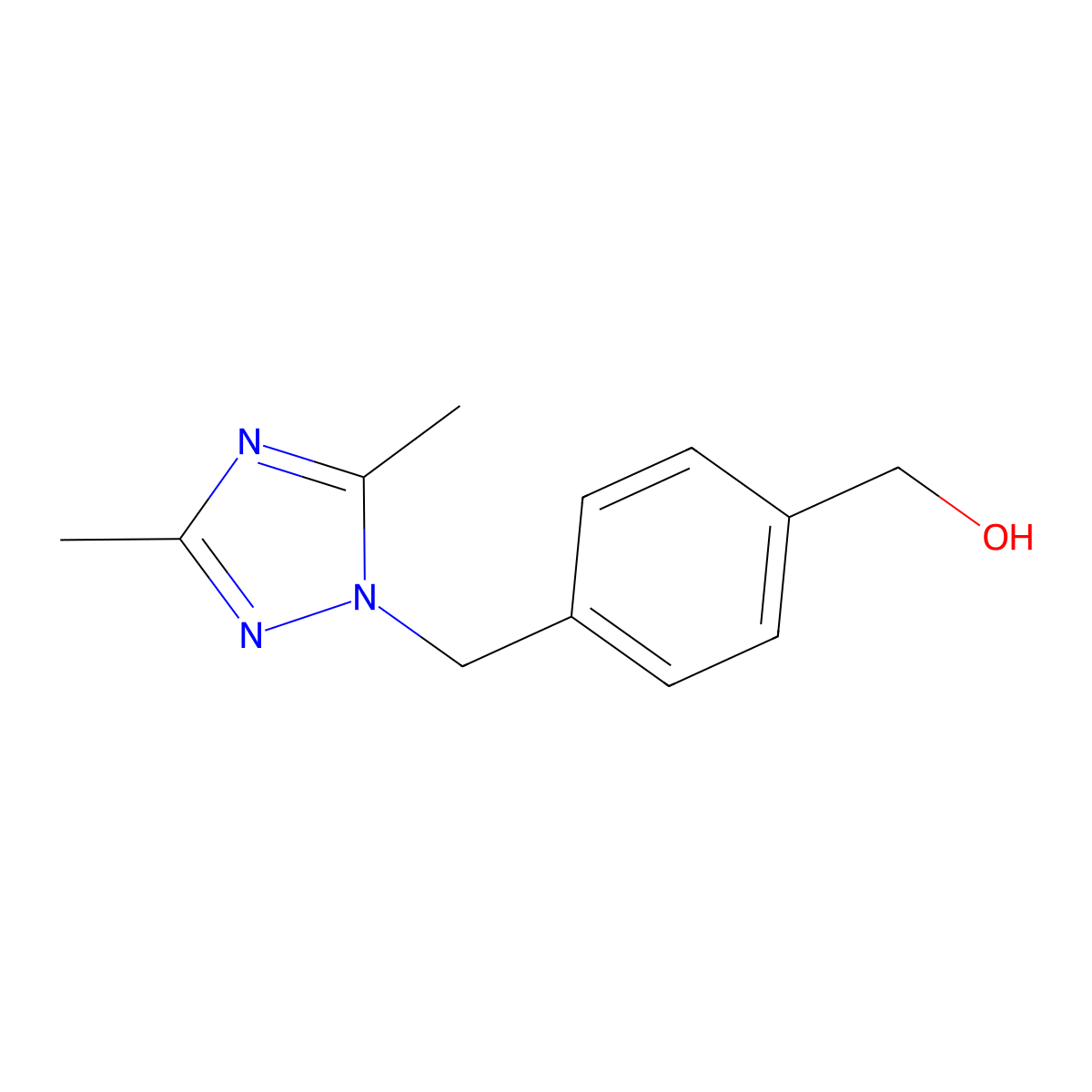 {4-[(dimethyl-1H-1,2,4-triazol-1-yl)methyl]phenyl}methanol molecular structure, CAS 1566188-58-6