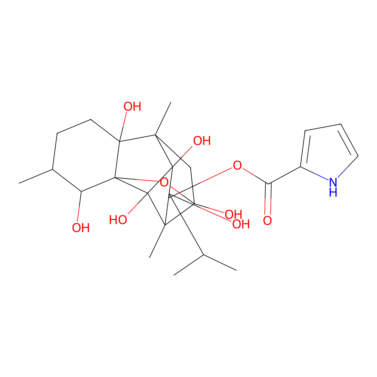 Ryanodine molecular structure, CAS 15662-33-6