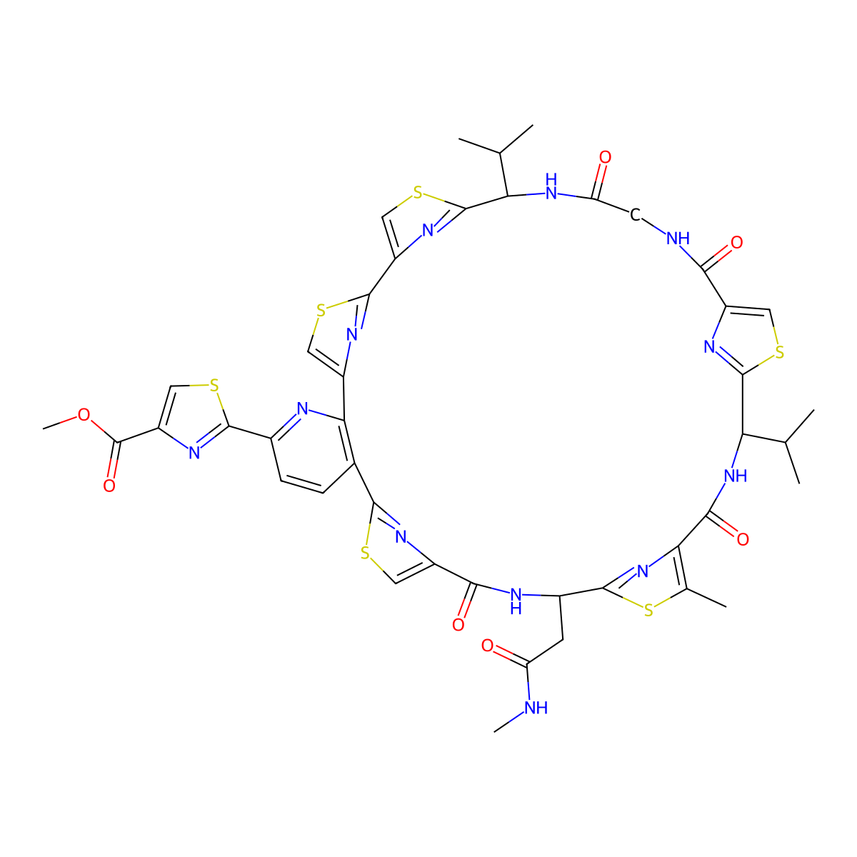 Amythiamicin D molecular structure, CAS 156620-46-1