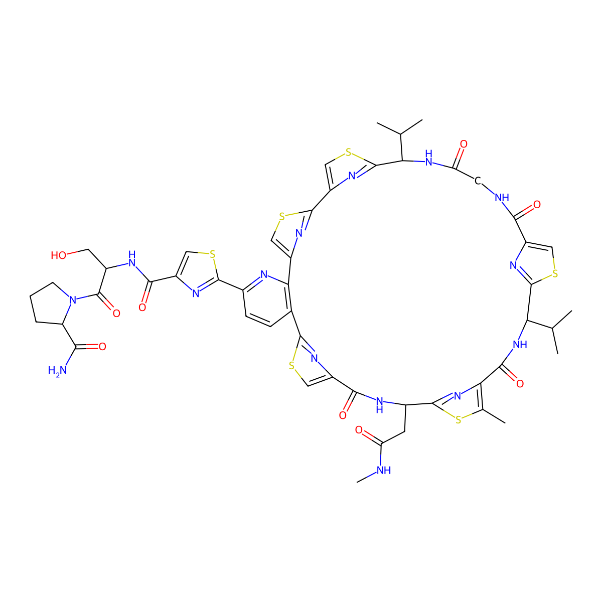 Amythiamicin B molecular structure, CAS 156620-48-3