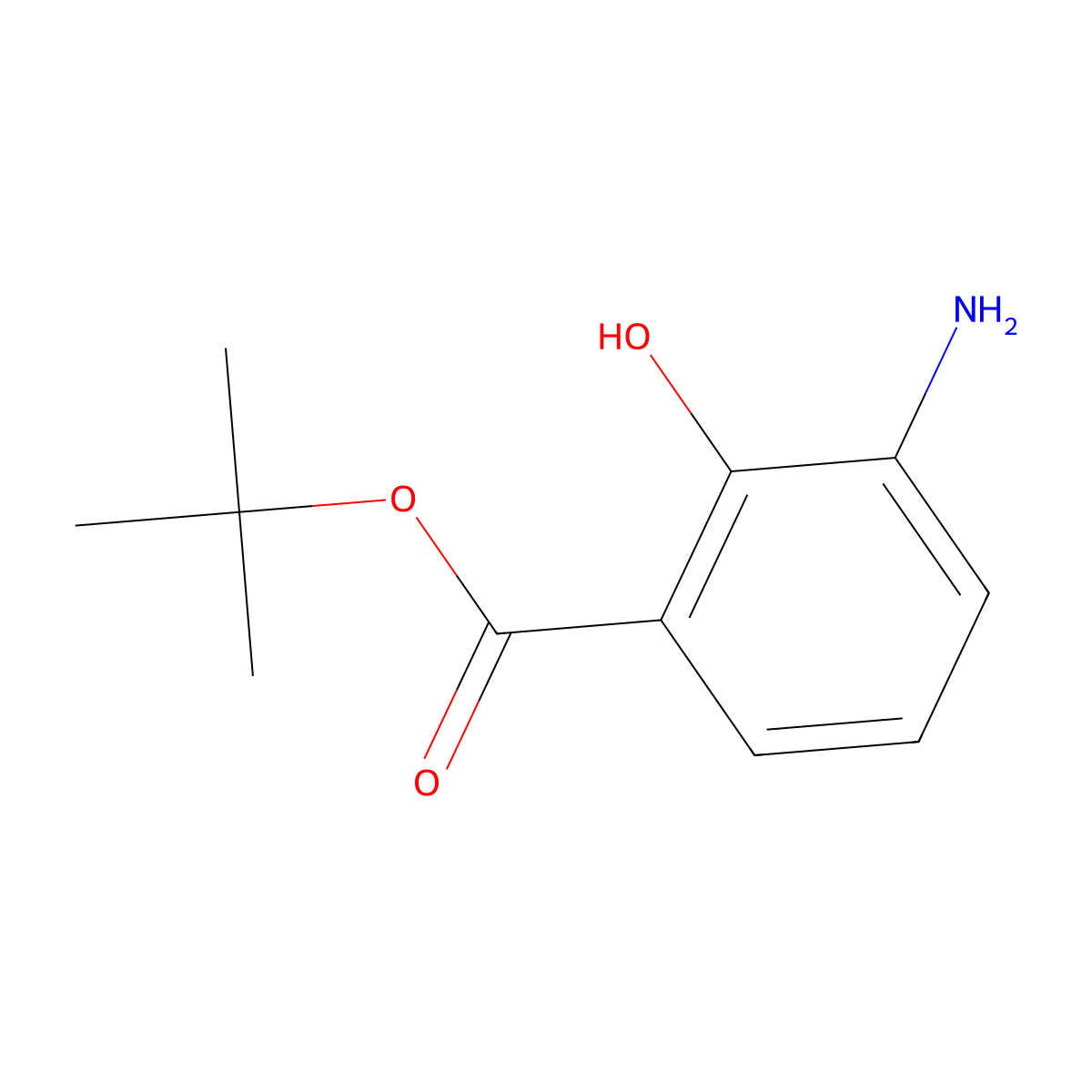 tert-Butyl 3-amino-2-hydroxybenzoate molecular structure, CAS 1566210-65-8