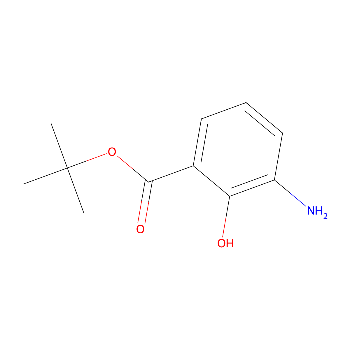 tert-Butyl 3-amino-2-hydroxybenzoate molecular structure, CAS 1566210-65-8