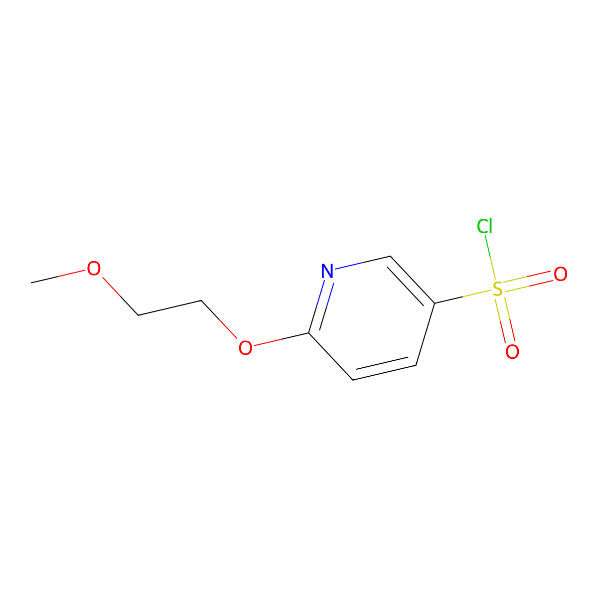 6-(2-Methoxyethoxy)pyridine-3-sulfonyl chloride molecular structure, CAS 1566217-88-6