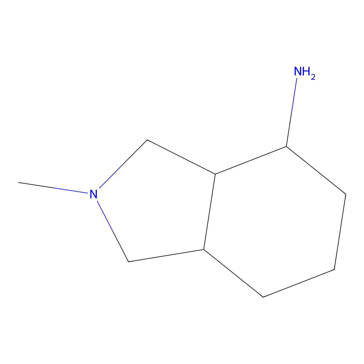 2-methyl-octahydro-1H-isoindol-4-amine molecular structure, CAS 1566224-65-4