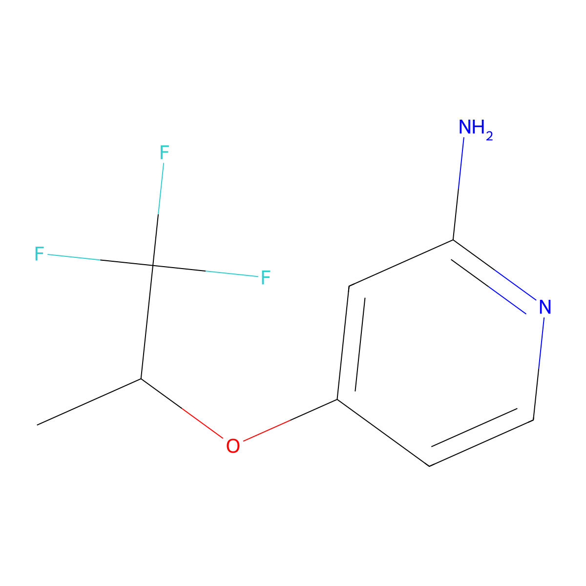4-[(1,1,1-Trifluoropropan-2-yl)oxy]pyridin-2-amine molecular structure, CAS 1566229-02-4