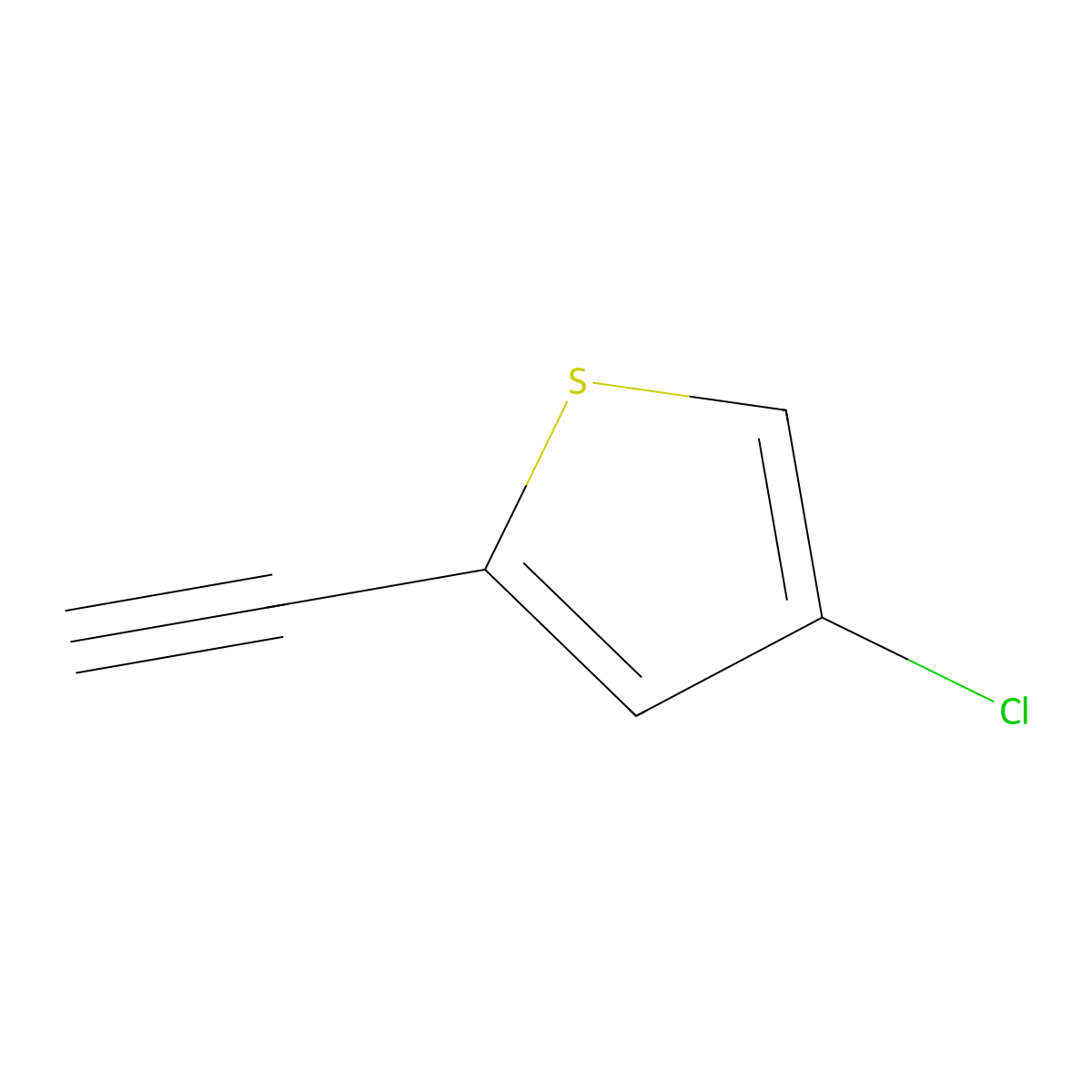 4-Chloro-2-ethynylthiophene molecular structure, CAS 1566230-66-7