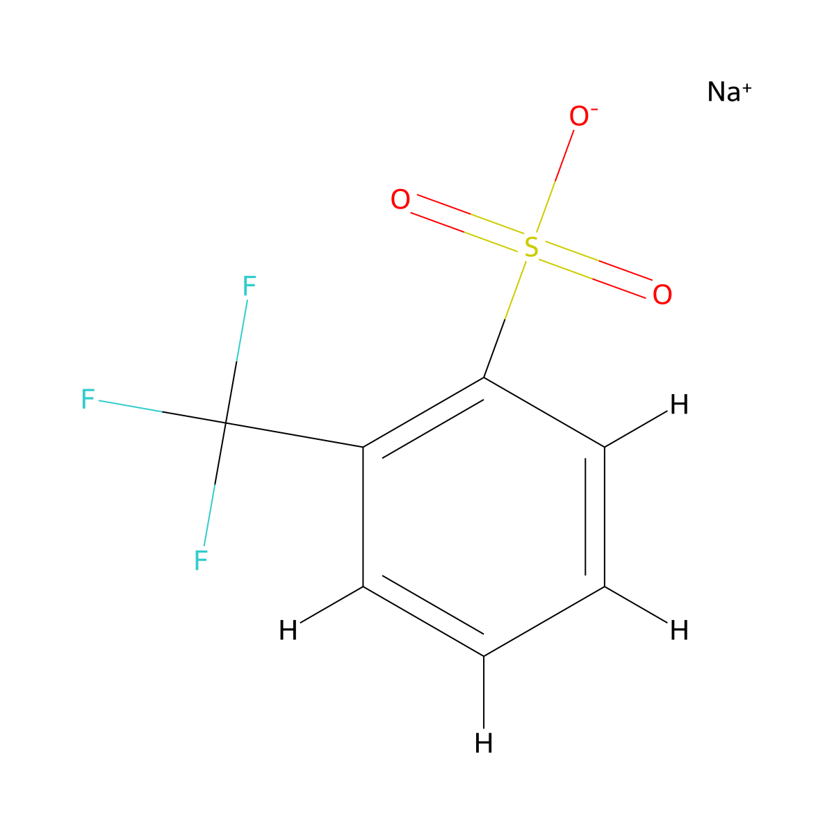 Sodium 2-(Trifluoromethyl)benzenesulfonate molecular structure, CAS 1566233-22-4