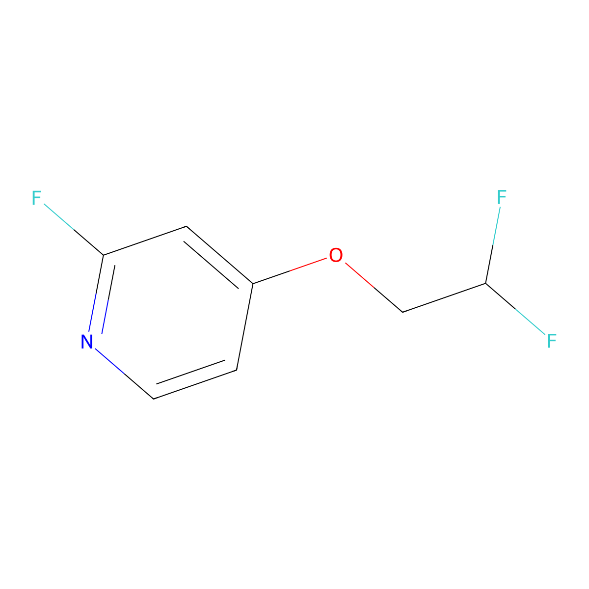 4-(2,2-Difluoroethoxy)-2-fluoropyridine molecular structure, CAS 1566235-38-8
