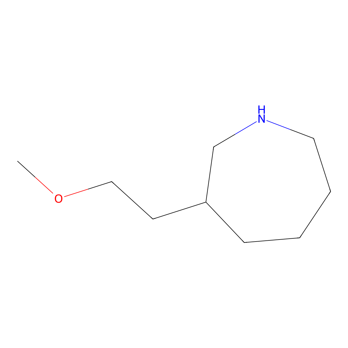 3-(2-Methoxyethyl)azepane molecular structure, CAS 1566236-20-1