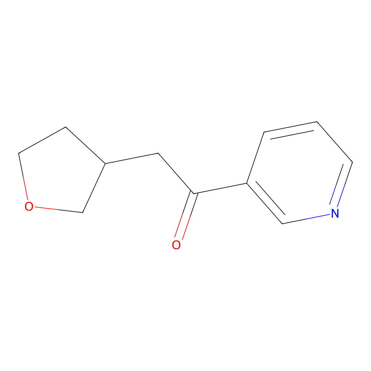 2-(Oxolan-3-yl)-1-(pyridin-3-yl)ethan-1-one molecular structure, CAS 1566241-88-0