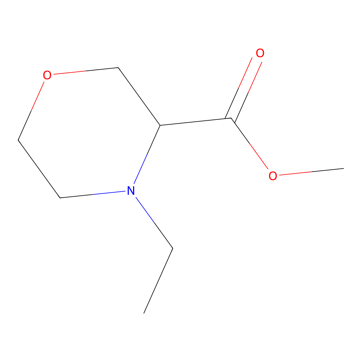 Methyl 4-ethylmorpholine-3-carboxylate molecular structure, CAS 1566242-46-3