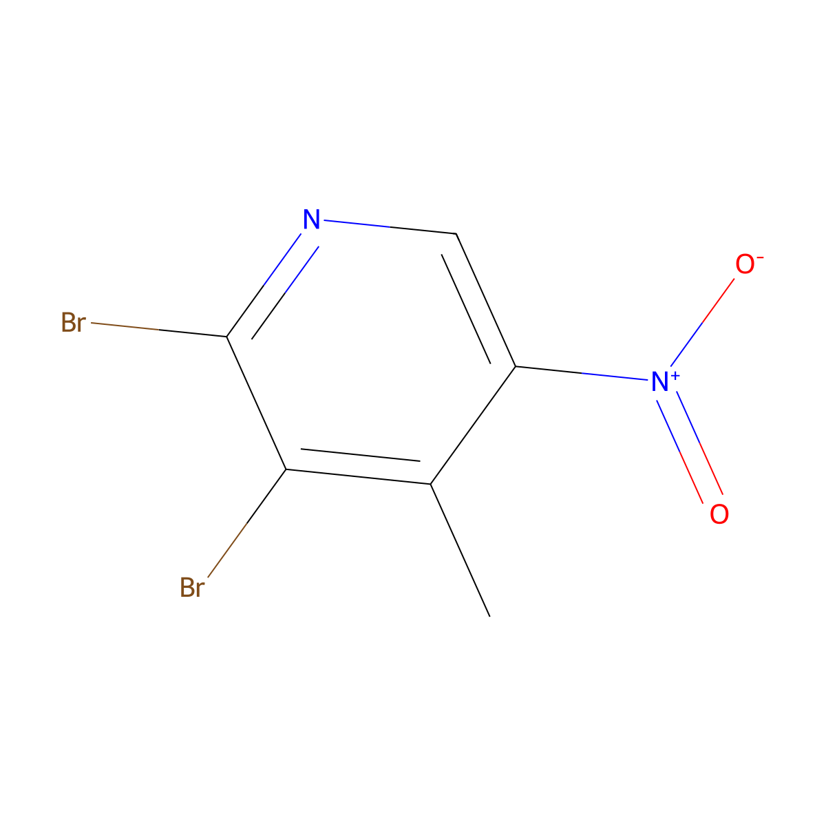 2,3-Dibromo-4-methyl-5-nitropyridine molecular structure, CAS 1566252-55-8