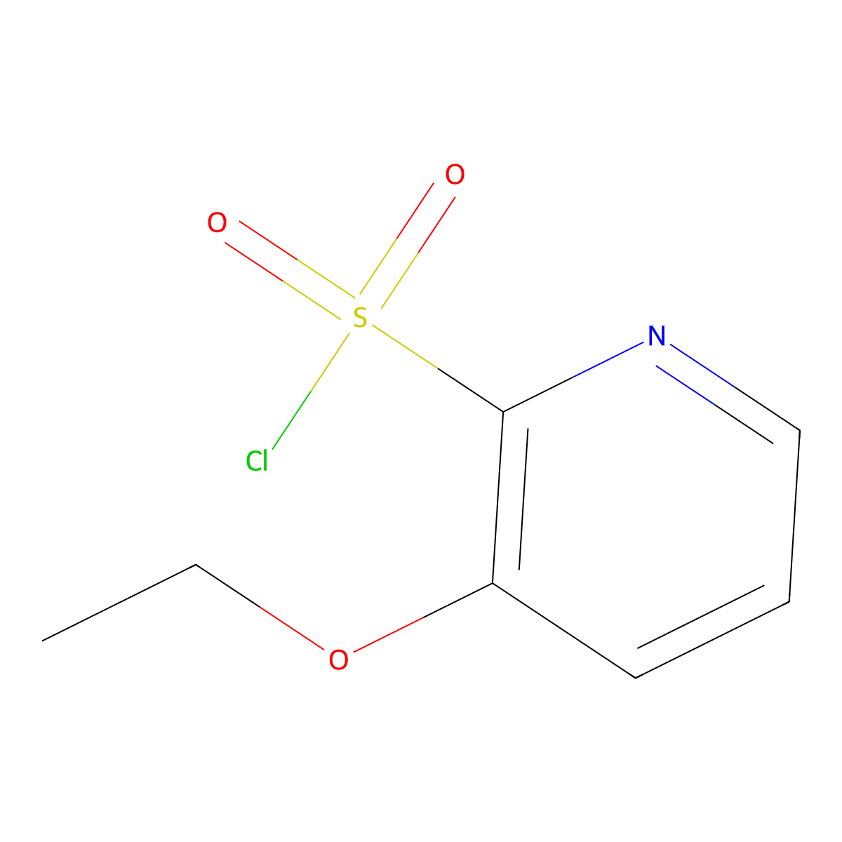3-Ethoxypyridine-2-sulfonyl chloride molecular structure, CAS 1566266-79-2