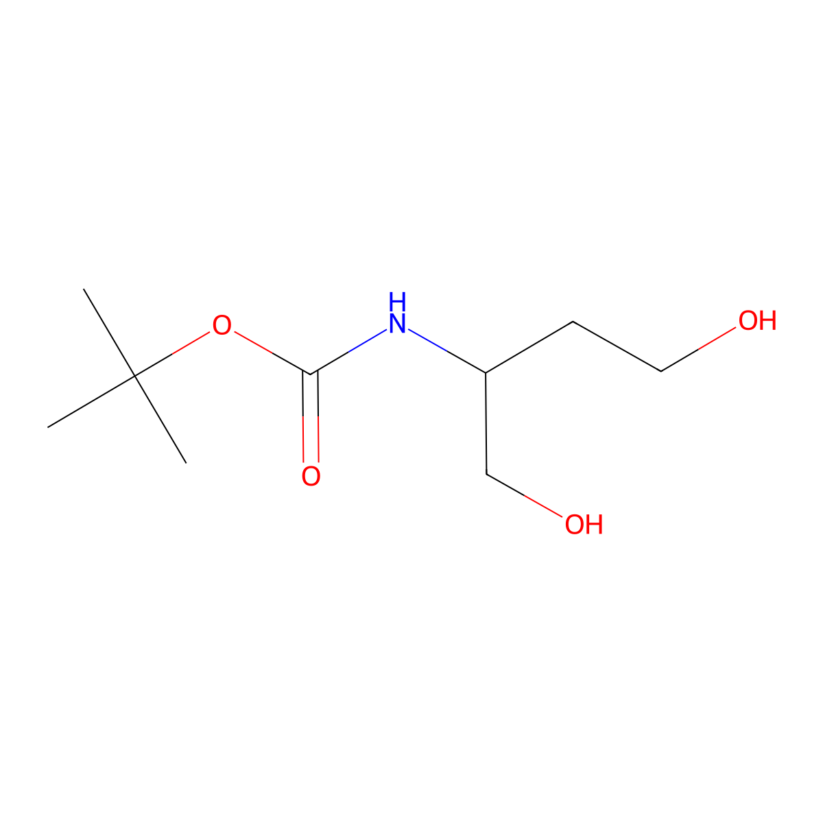 Tert-butyl (1,4-dihydroxybutan-2-yl)carbamate molecular structure, CAS 156627-42-8