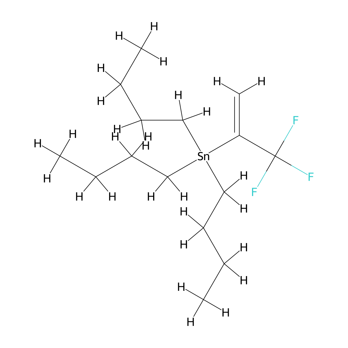 Tributyl(3,3,3-trifluoroprop-1-en-2-yl)stannane molecular structure, CAS 156628-75-0