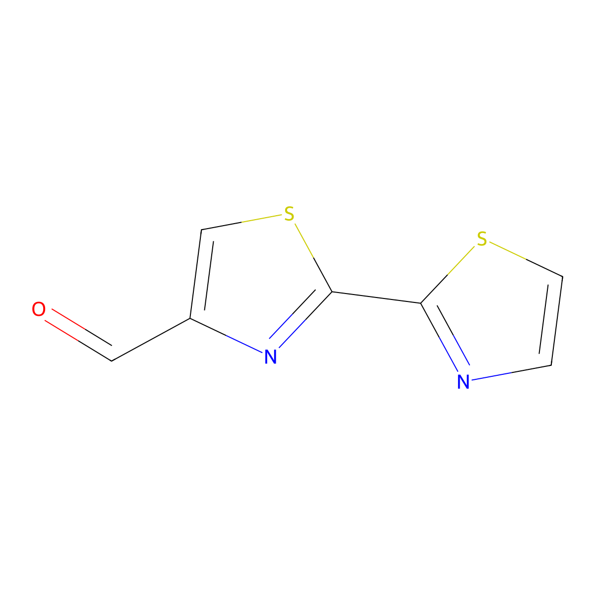 2-(1,3-Thiazol-2-yl)-1,3-thiazole-4-carbaldehyde molecular structure, CAS 1566284-16-9