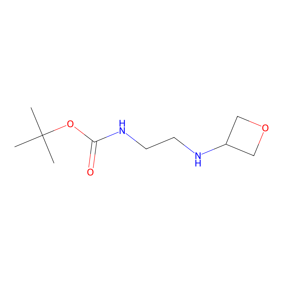 tert-butylN-{2-[(oxetan-3-yl)amino]ethyl}carbamate molecular structure, CAS 1566288-82-1