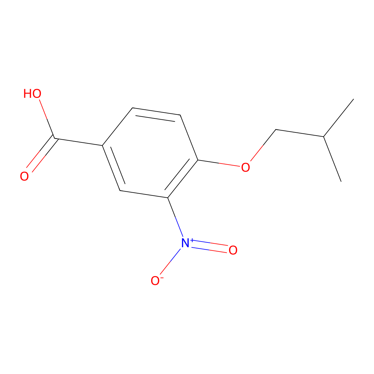 4-Isobutyloxy-3-nitrobenzoic acid molecular structure, CAS 156629-58-2