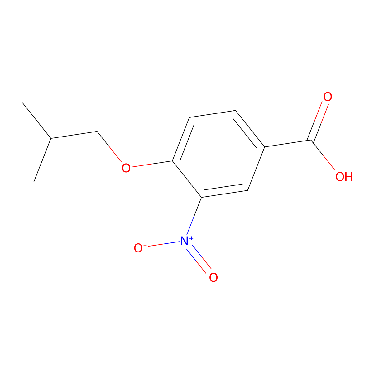 4-Isobutyloxy-3-nitrobenzoic acid molecular structure, CAS 156629-58-2