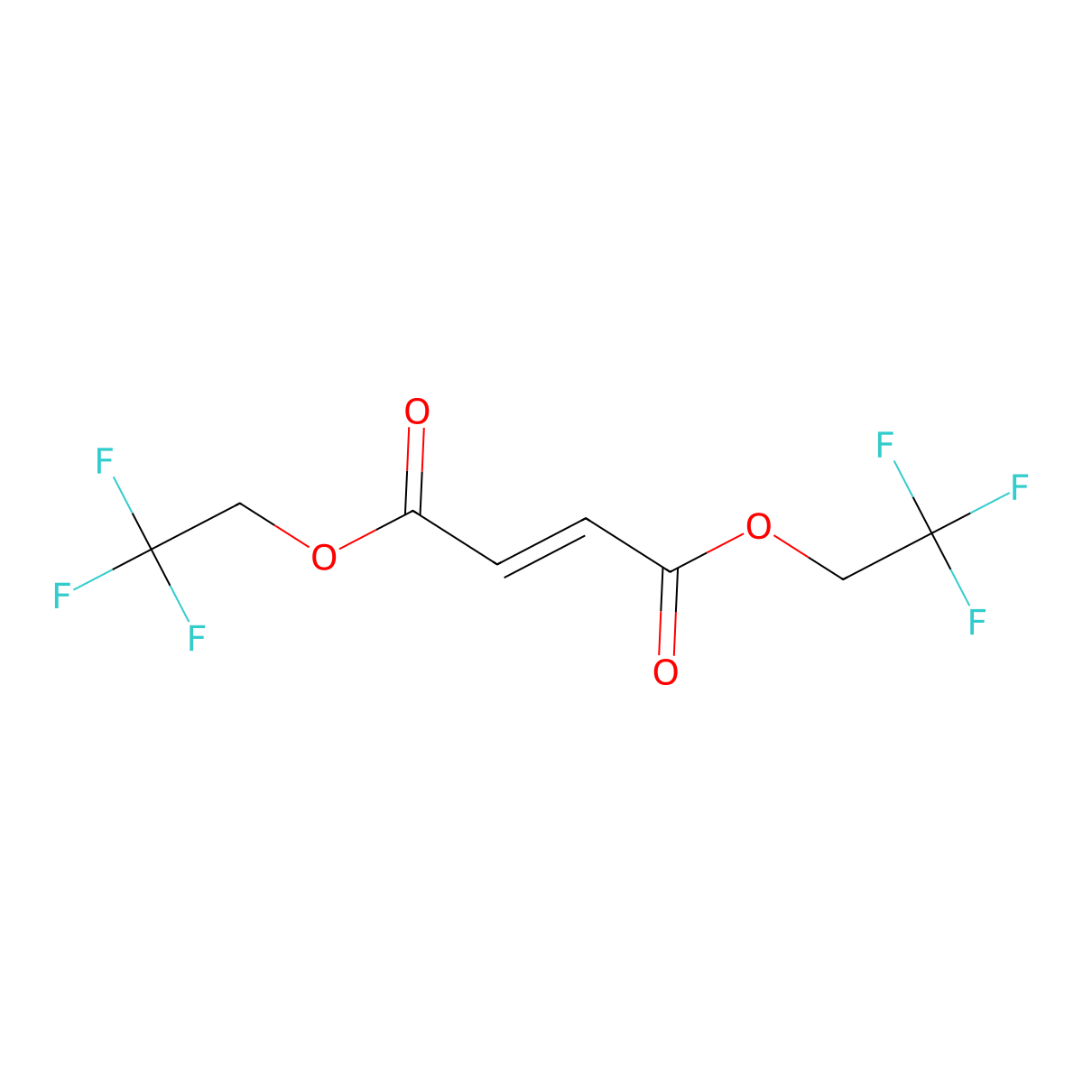 Bis(2,2,2-trifluoroethyl) but-2-enedioate molecular structure, CAS 156631-37-7