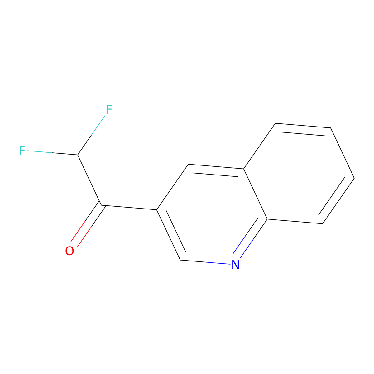2,2-Difluoro-1-(quinolin-3-yl)ethan-1-one molecular structure, CAS 1566316-80-0