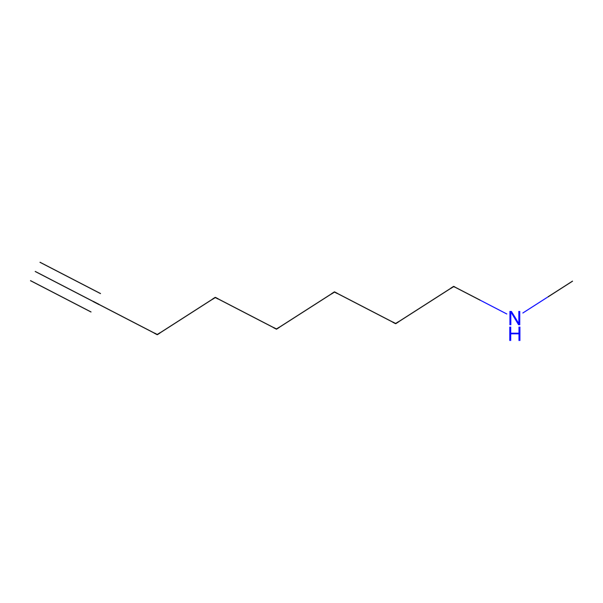 Methyl(oct-7-yn-1-yl)amine molecular structure, CAS 1566316-97-9