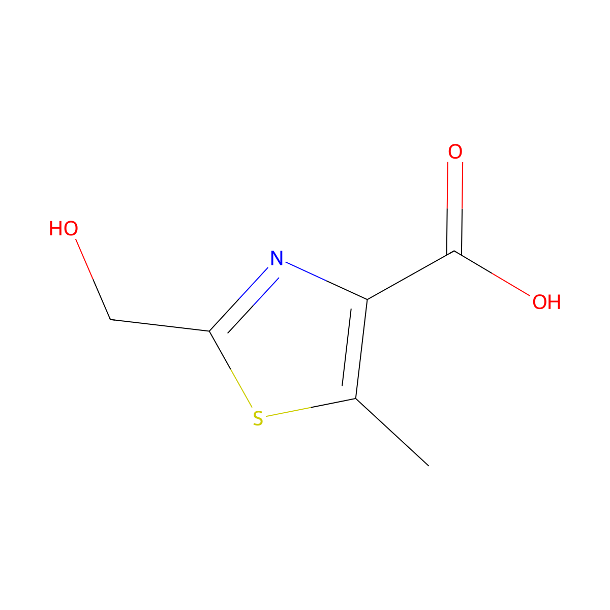 2-(Hydroxymethyl)-5-methyl-1,3-thiazole-4-carboxylic acid molecular structure, CAS 1566322-25-5