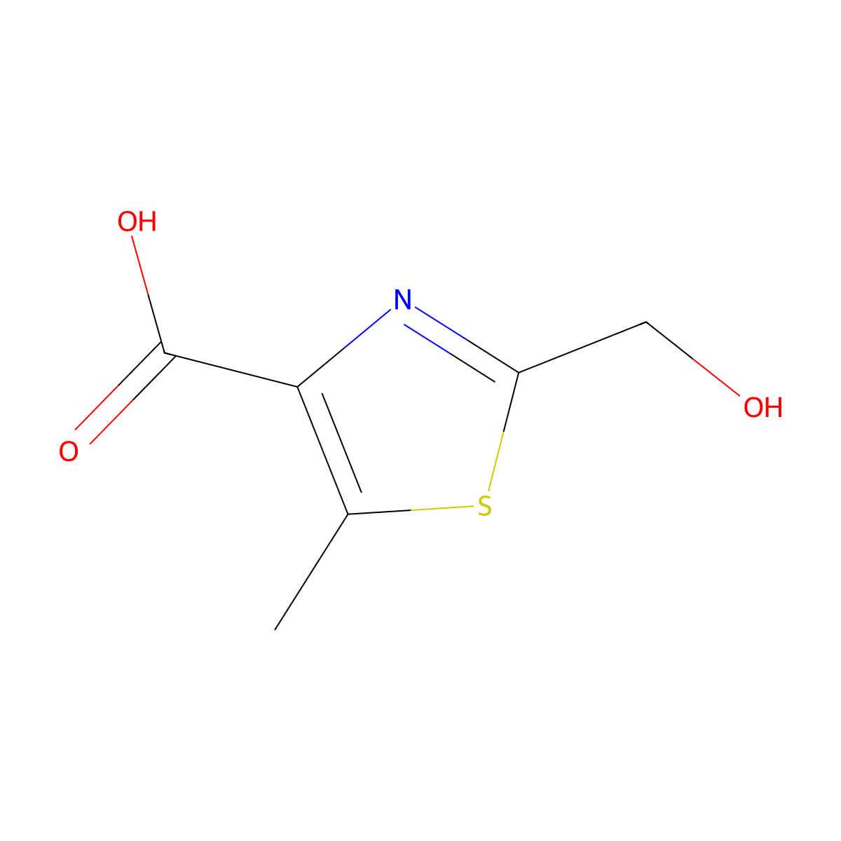 2-(Hydroxymethyl)-5-methyl-1,3-thiazole-4-carboxylic acid molecular structure, CAS 1566322-25-5