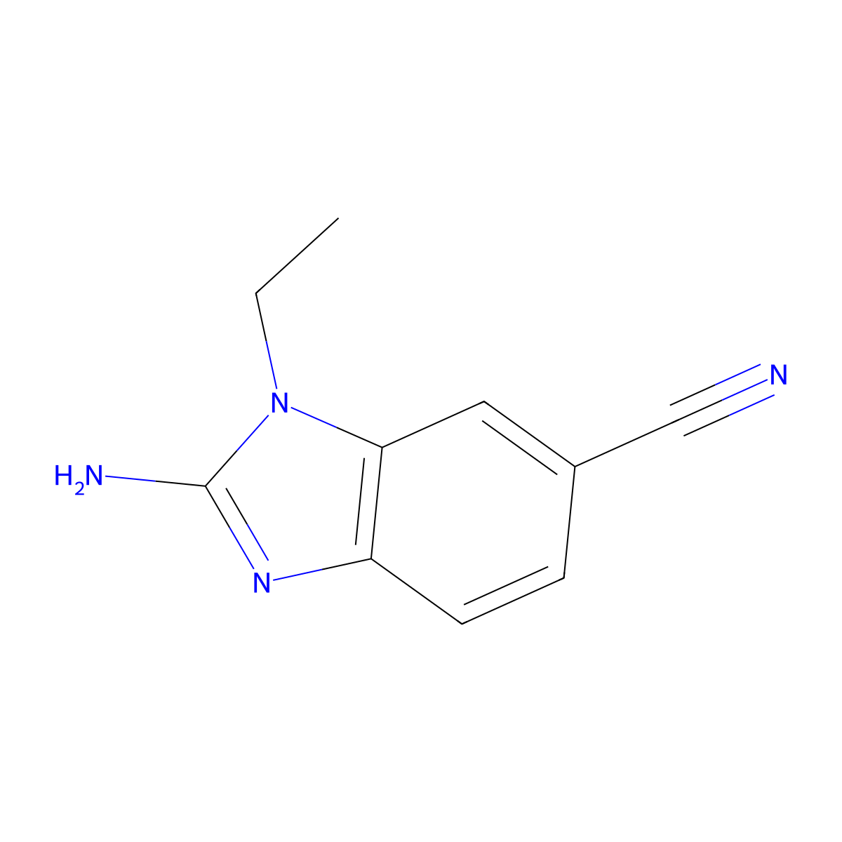 2-Amino-1-ethyl-1H-benzo[d]imidazole-6-carbonitrile molecular structure, CAS 1566328-99-1