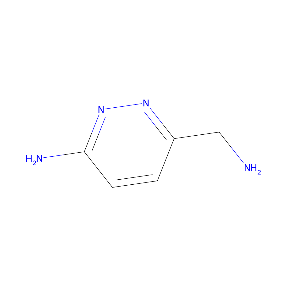 6-(Aminomethyl)pyridazin-3-amine molecular structure, CAS 1566334-12-0